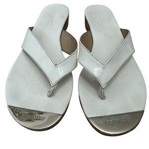 Jimmy Choo Sandals White Patent Leather Sandals Size 37